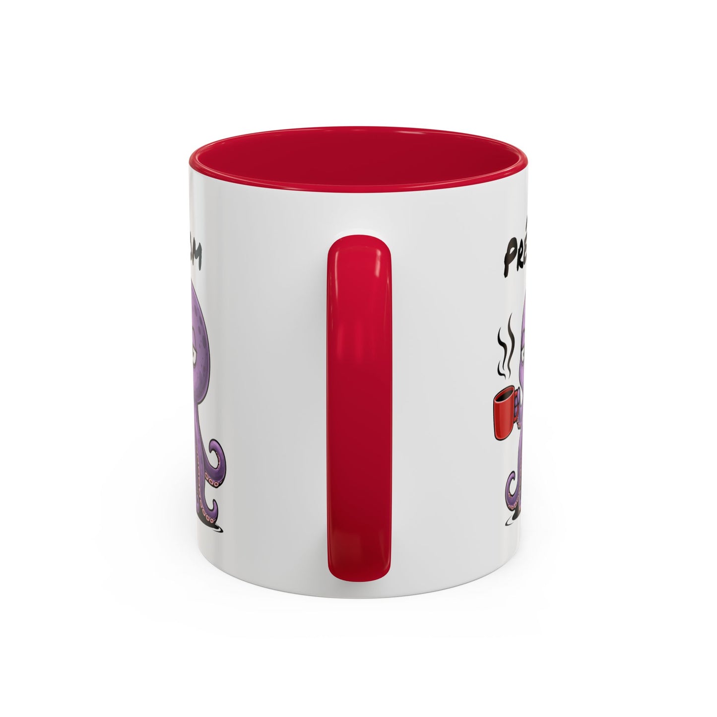 Mug Poulpe Fatigué Personnalisable 325ml – Tasse Café Humour Animal Marin Drôle Réveil Difficile Bureau