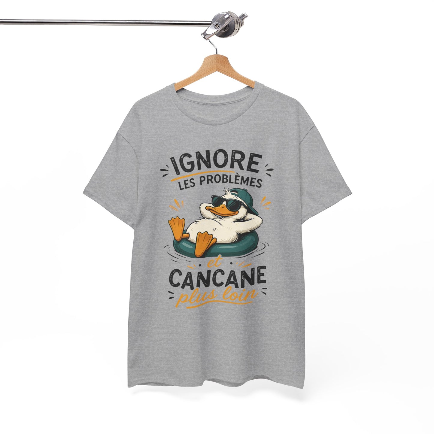 T-Shirt Ignore Les Problèmes Et Cancane Plus Loin – Tee Shirt Canard Humoristique – Cadeau Original Homme Femme