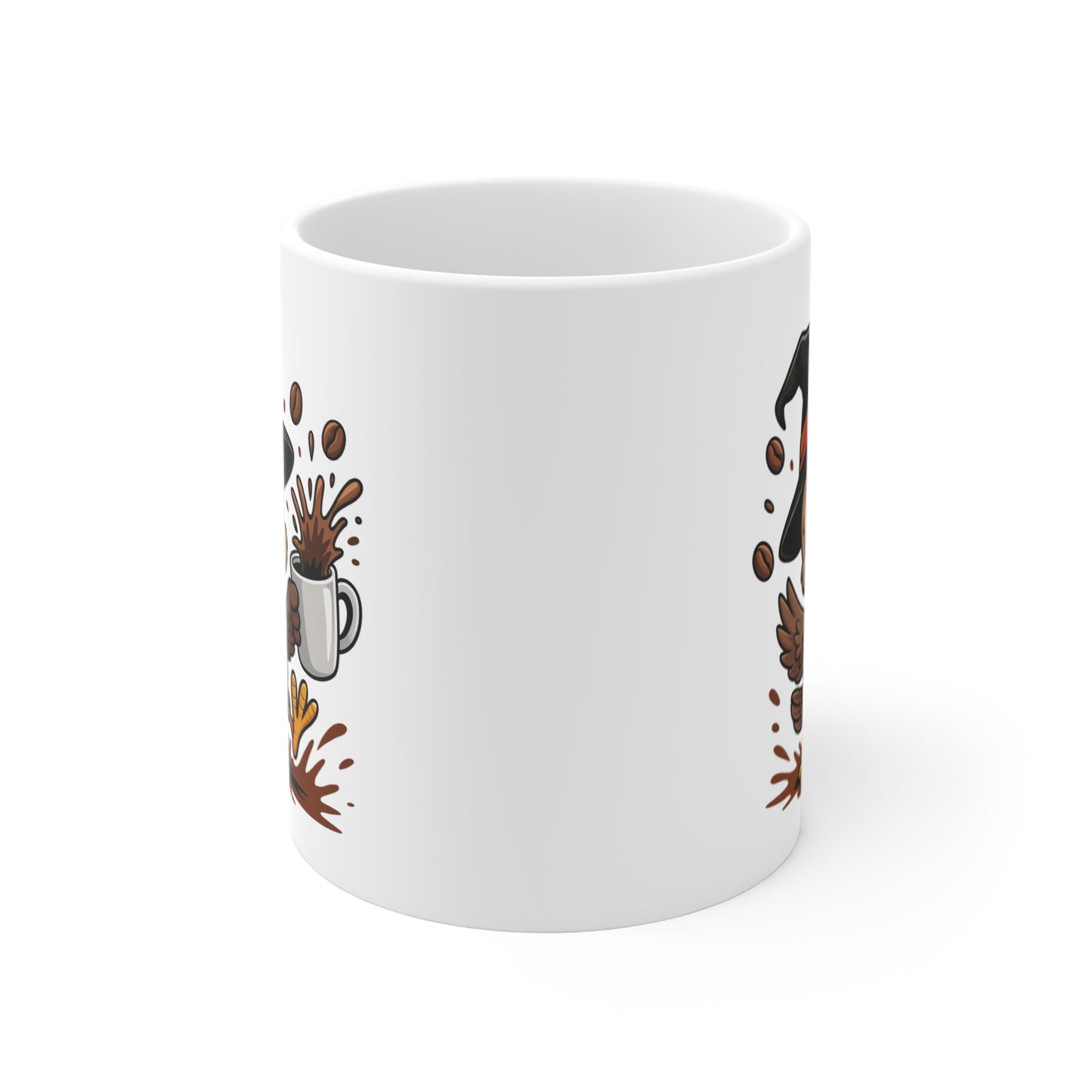 Mug Poulet Sorcier Café – Tasse Céramique 325ml – Illustration Animalière Drôle Halloween