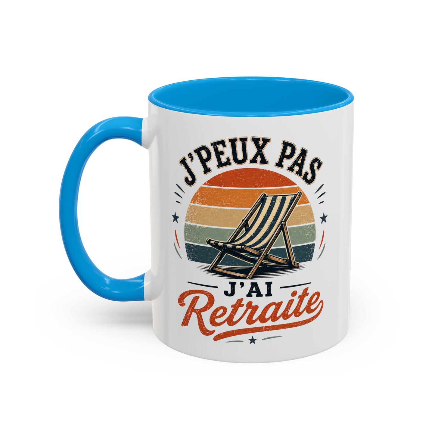 Tasse J’Peux Pas J’Ai Retraite – Mug Retraité Vintage Humoristique – Cadeau Départ Retraite Homme Femme 325ml
