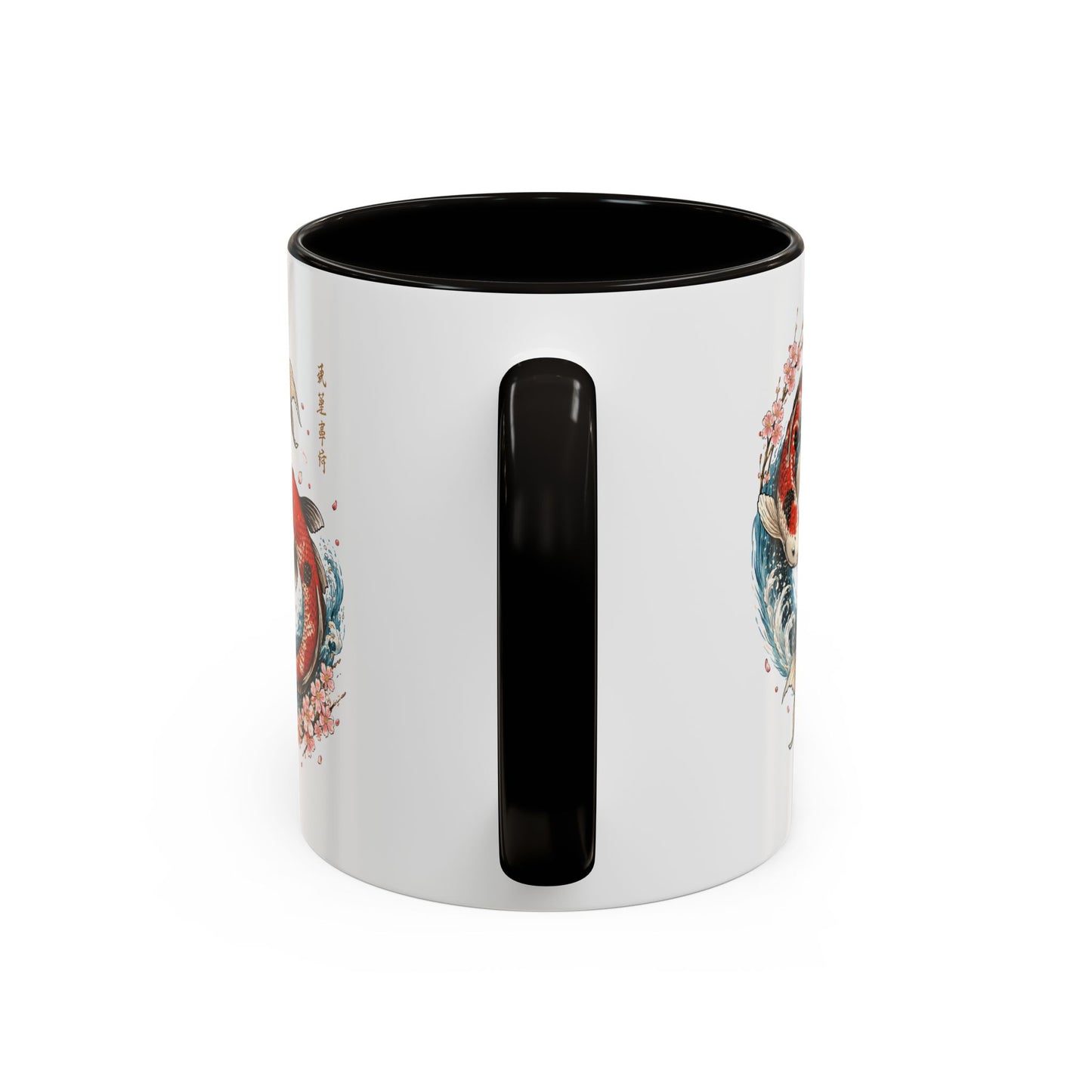 Tasse Carpes Koi Japonaises Yin Yang – Mug Zen Sakura Japon Art – Cadeau Feng Shui Relaxation – Céramique 325ml