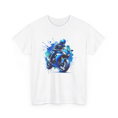 Tee shirt Moto Bleue - Design Imprimé pour homme et femme t shirt motard