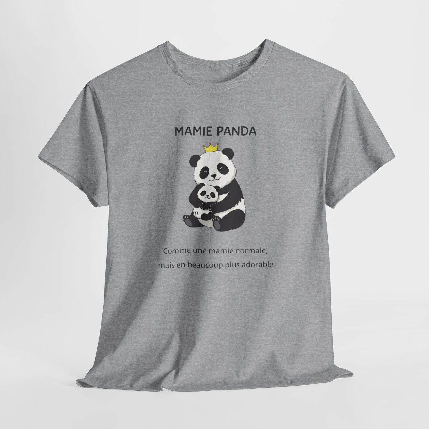 T-Shirt Mamie Panda Mignon – Cadeau Mamie Original – Tee Shirt Panda Amour Grand-Mère