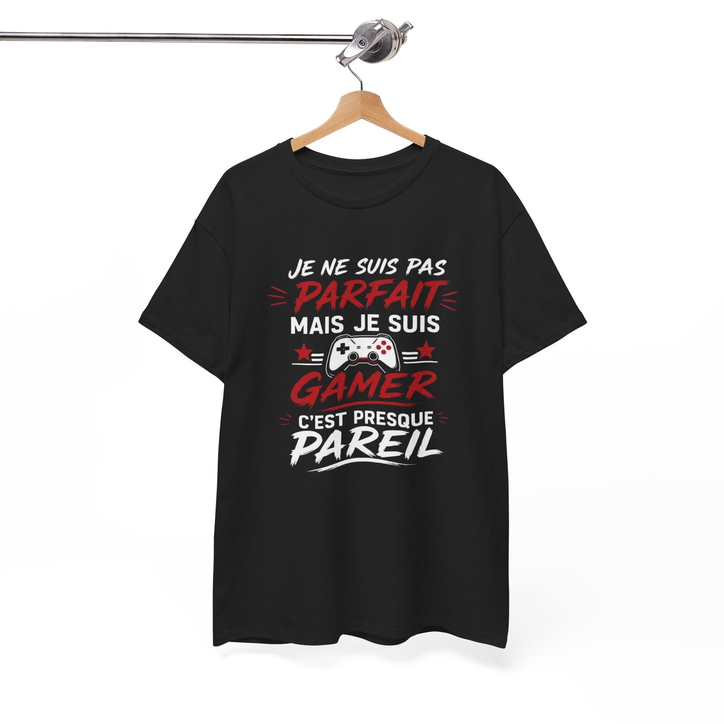 T-Shirt Gamer Humour – Je Ne Suis Pas Parfait Mais Je Suis Gamer – Cadeau Geek Homme Femme Papa Gamer