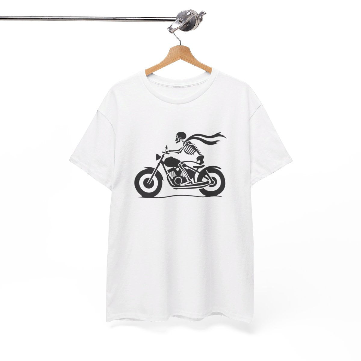 Tee shirt Moto Squelette idée cadeau motard pour homme et femme
