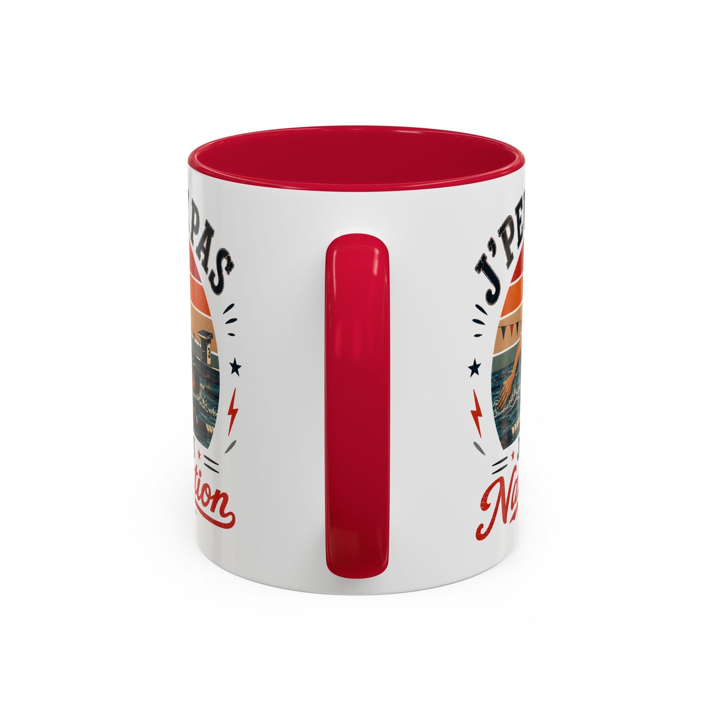Tasse J’Peux Pas J’Ai Natation – Mug Nageur Vintage Humoristique – Cadeau Passion Natation Homme Femme 325ml