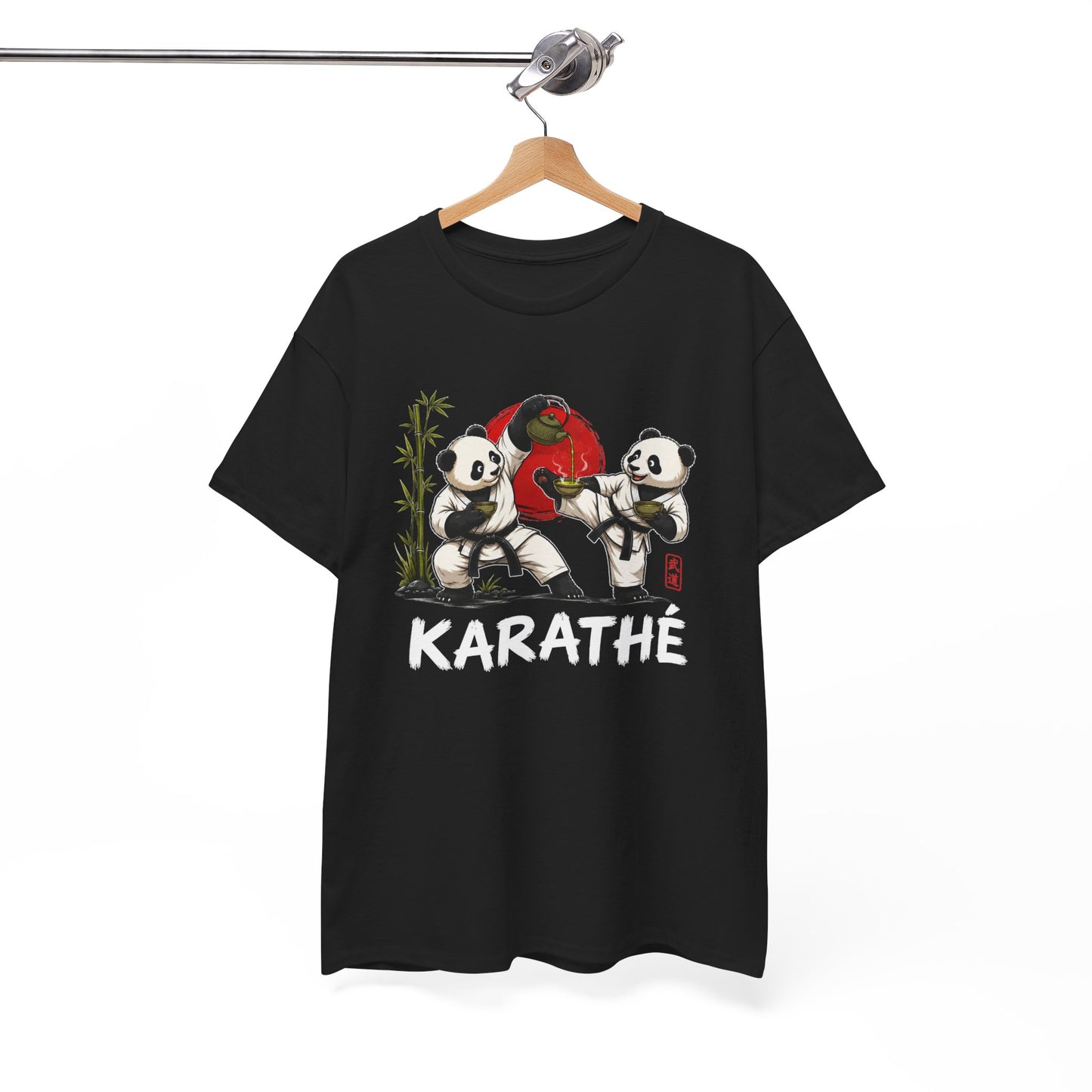 Tee Shirt Homme et Femme Panda Karaté Arts Martiaux Thé Humour Japonais Combat Sportif Original Cadeau