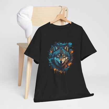 T shirt Loup Motif loup Coloré cadeau tee shirt design homme ou femme