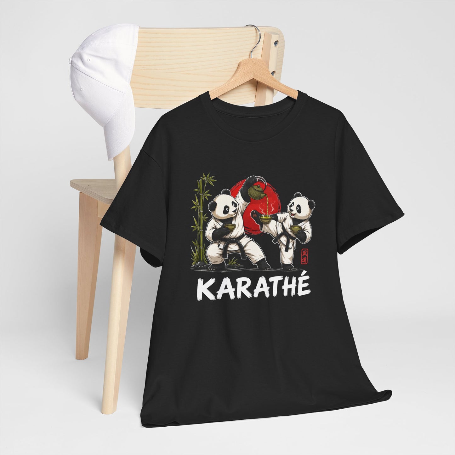 Tee Shirt Homme et Femme Panda Karaté Arts Martiaux Thé Humour Japonais Combat Sportif Original Cadeau