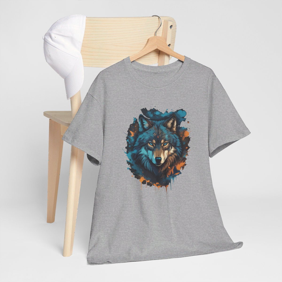 T shirt Loup Motif loup Coloré cadeau tee shirt design homme ou femme