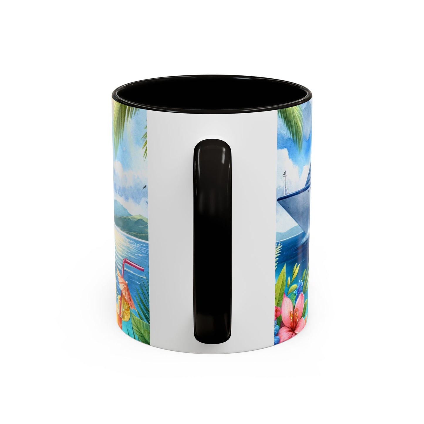 Mug Croisière Tropicale avec Dauphins – Tasse Paquebot de Luxe et Océan Paradisiaque – Cadeau Voyage et Vacances 325ml