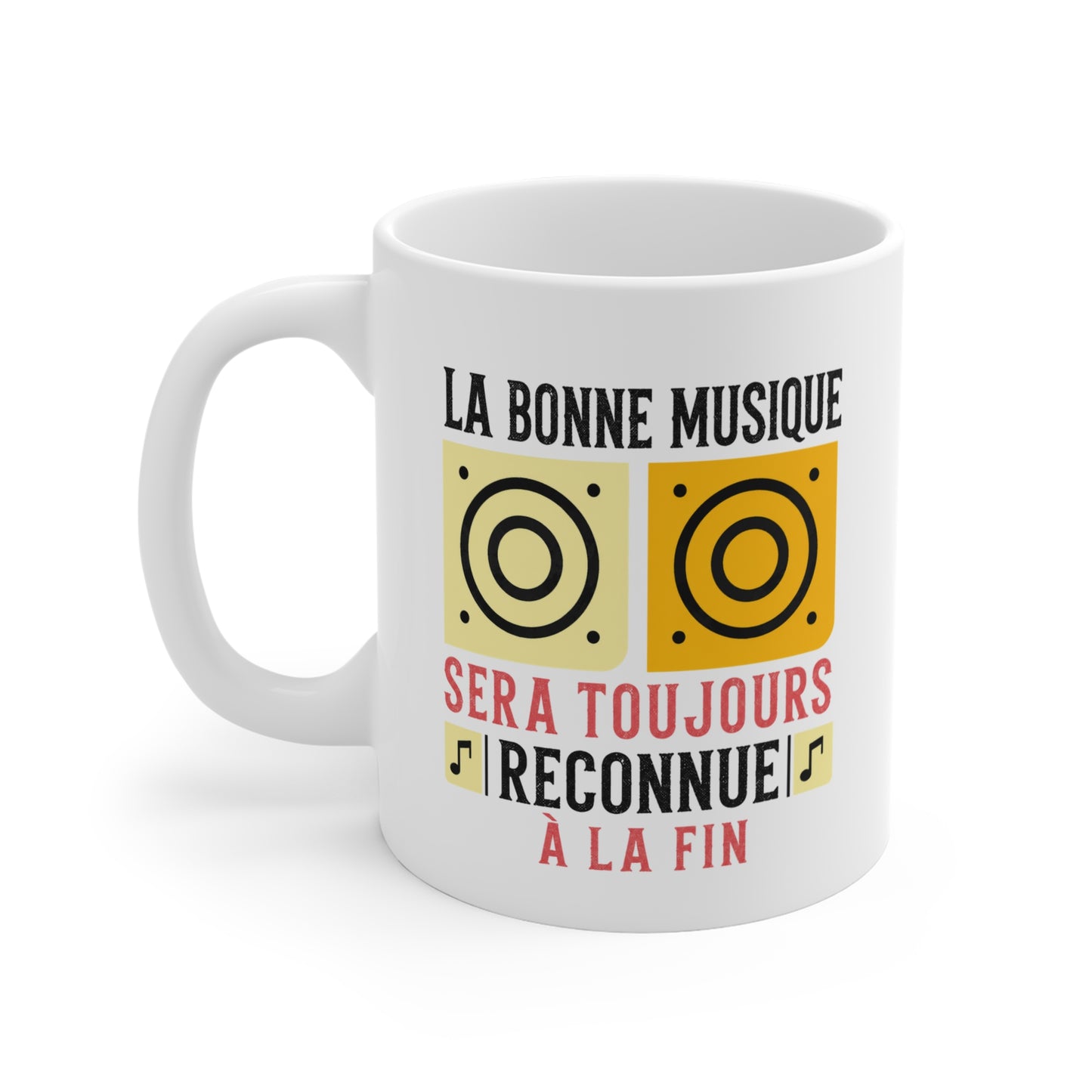 Mug Musique Homme Femme – Tasse Mélomane Passionné – Cadeau Original Amateur de Musique Son et Enceintes