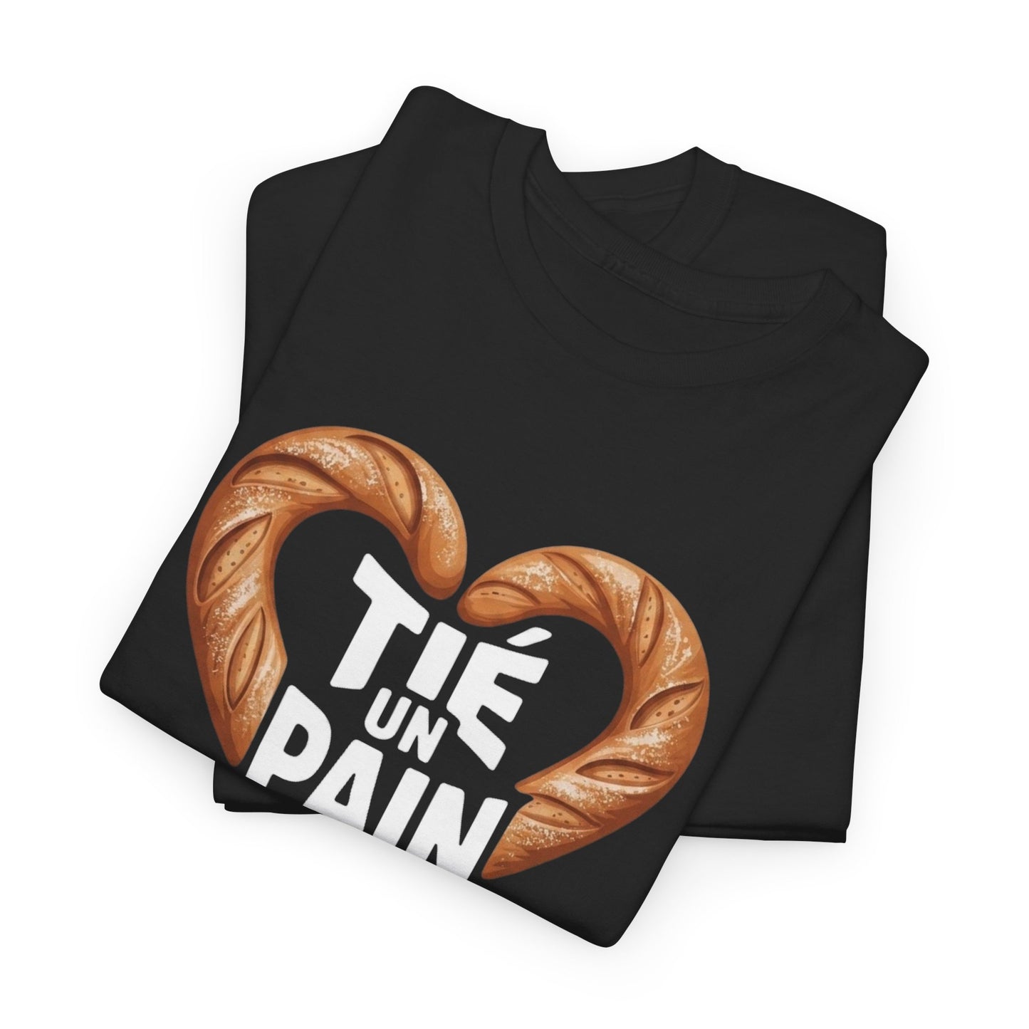 T-Shirt Humoristique Pain Homme Femme – Tee Shirt Boulangerie Drôle – Cadeau Amoureux du Pain Noir Blanc Gris
