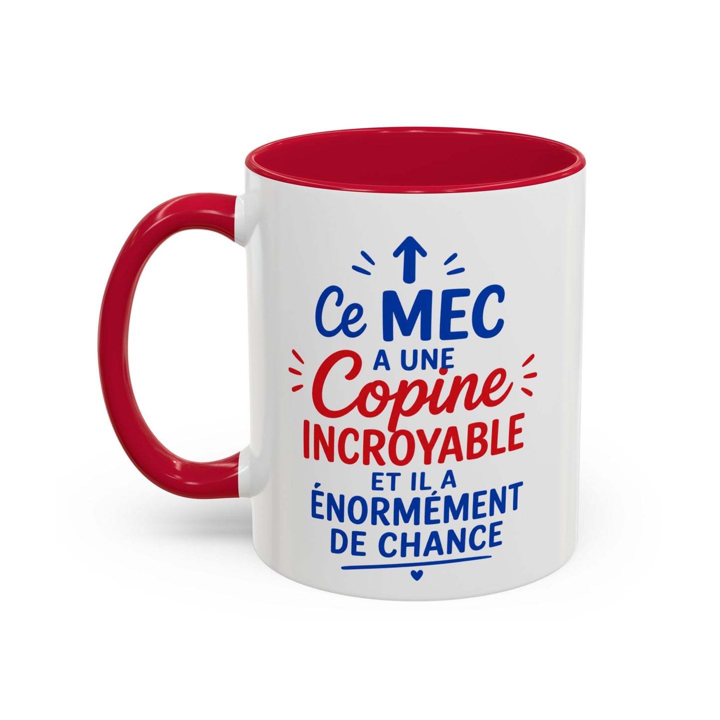 Tasse Ce Mec A Une Copine Incroyable Et Il A Énormément De Chance – Mug Humour Couple – Cadeau Petit Ami Amoureuse 325ml