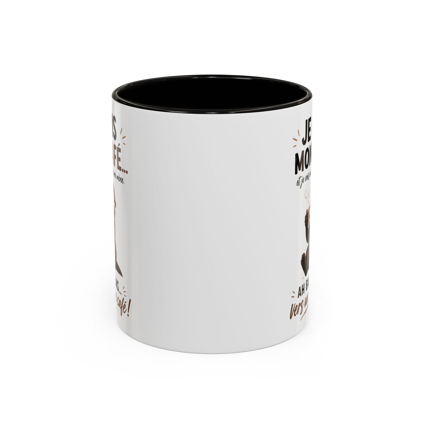 Tasse Je Bois Mon Café Et Je Vois Où La Journée Me Mène – Mug Humour Café Loutre – Cadeau Homme Femme 325ml