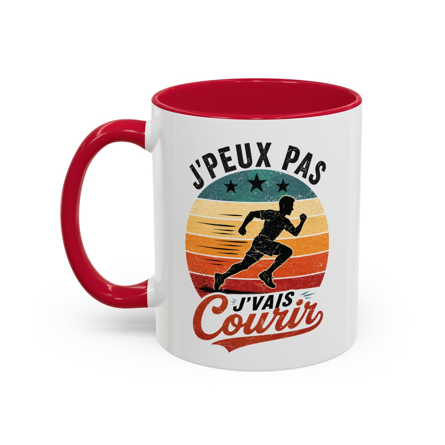 Tasse Homme J’Peux Pas J’Vais Courir – Mug Running Vintage Humoristique – Cadeau Coureur Sport Jogging 325ml