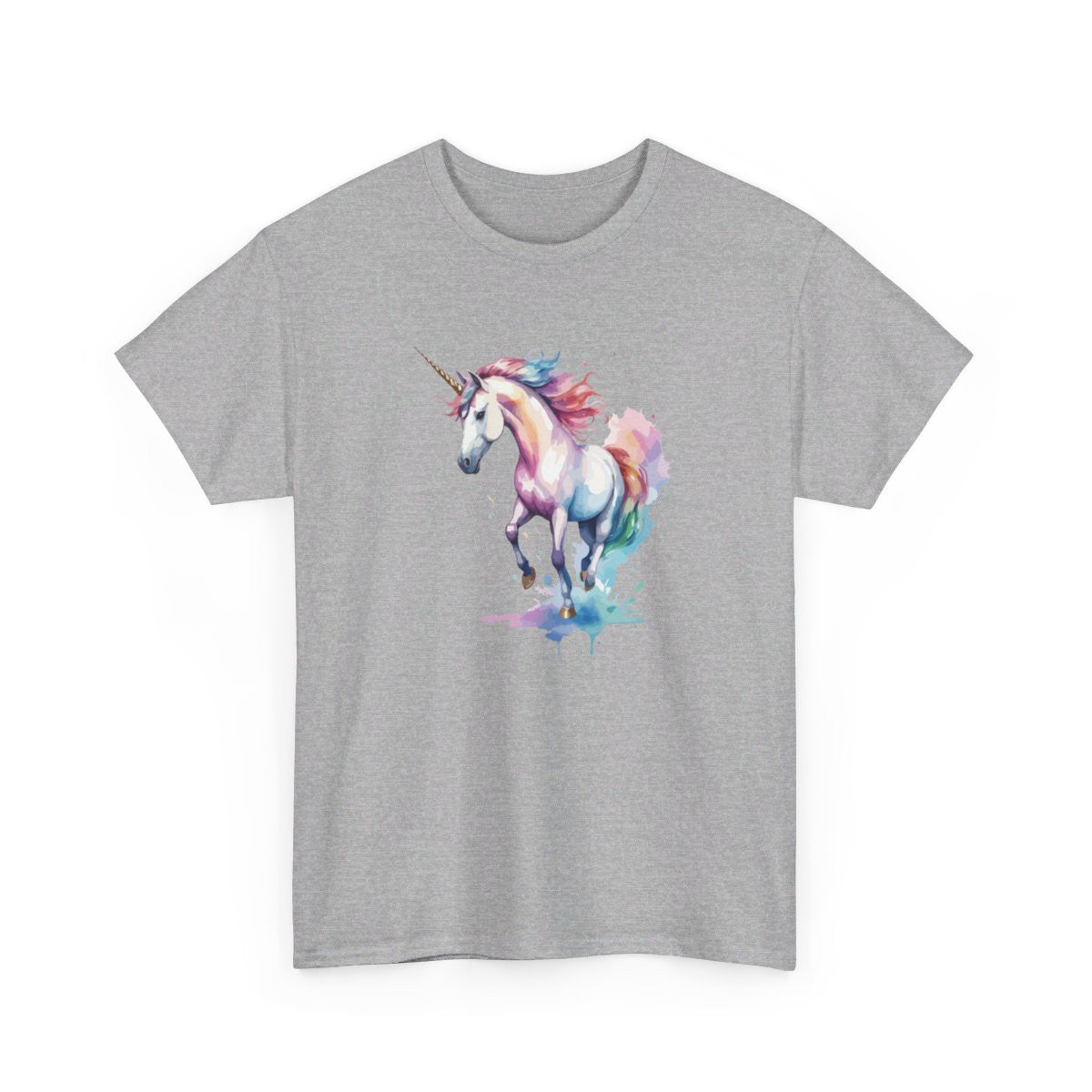 T shirt Licorne Colorée animal design graphique tee shirt pour femme