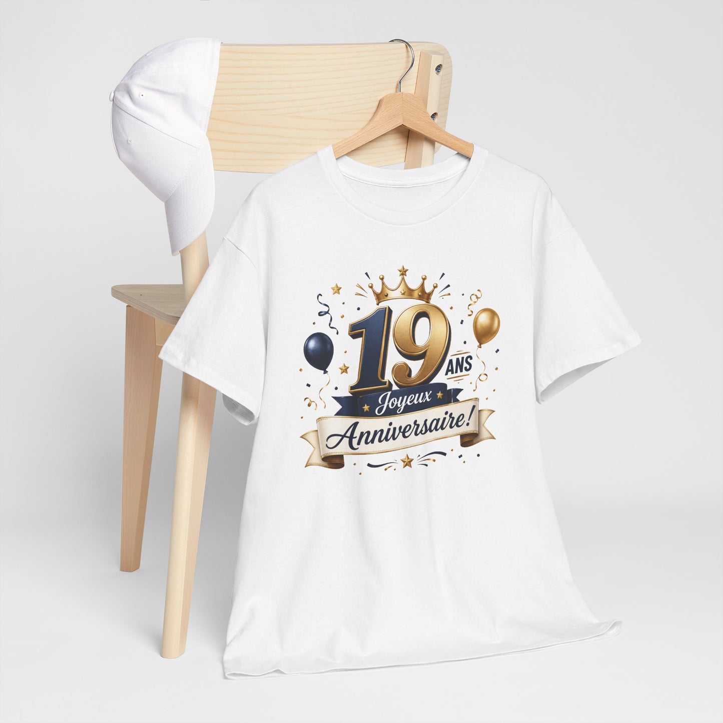Tee Shirt Anniversaire 19 Ans Homme et Femme Joyeux Anniversaire Cadeau 19 Ans Idée Cadeau Adulte