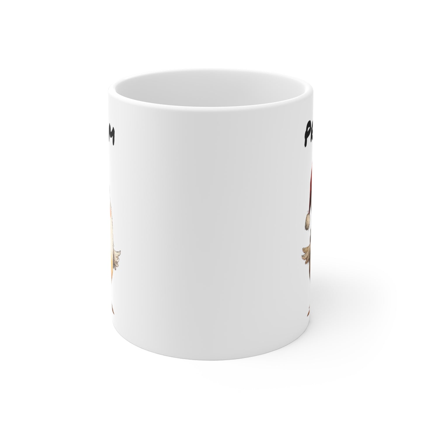 Tasse Personnalisable Oiseau Noël Marrant – Mug Prénom Festif – Cadeau Humoristique Hiver 325 ml