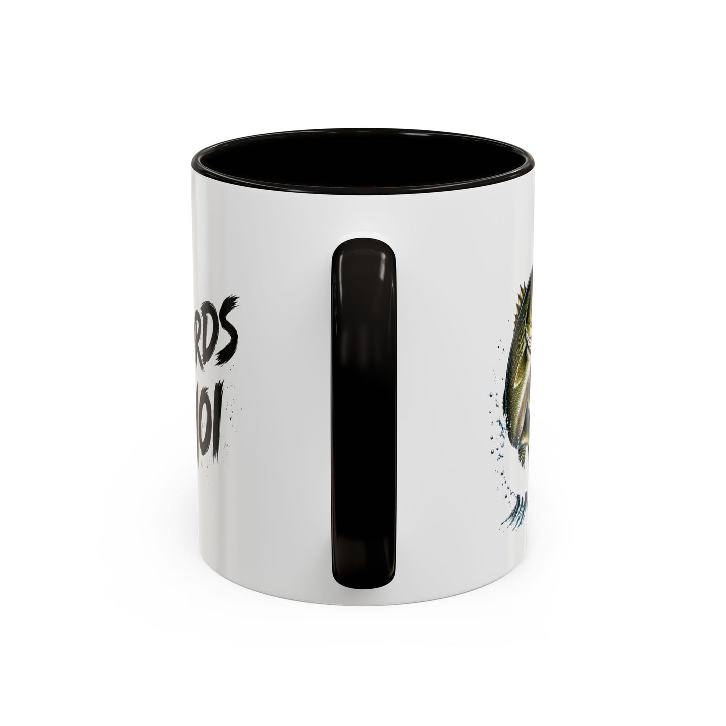 Mug Pêche Humoristique – Tasse Poisson avec Leurre – Cadeau Homme Amateur de Lac, Rivière et Plein Air – 325 ml Noir Bleu Rouge