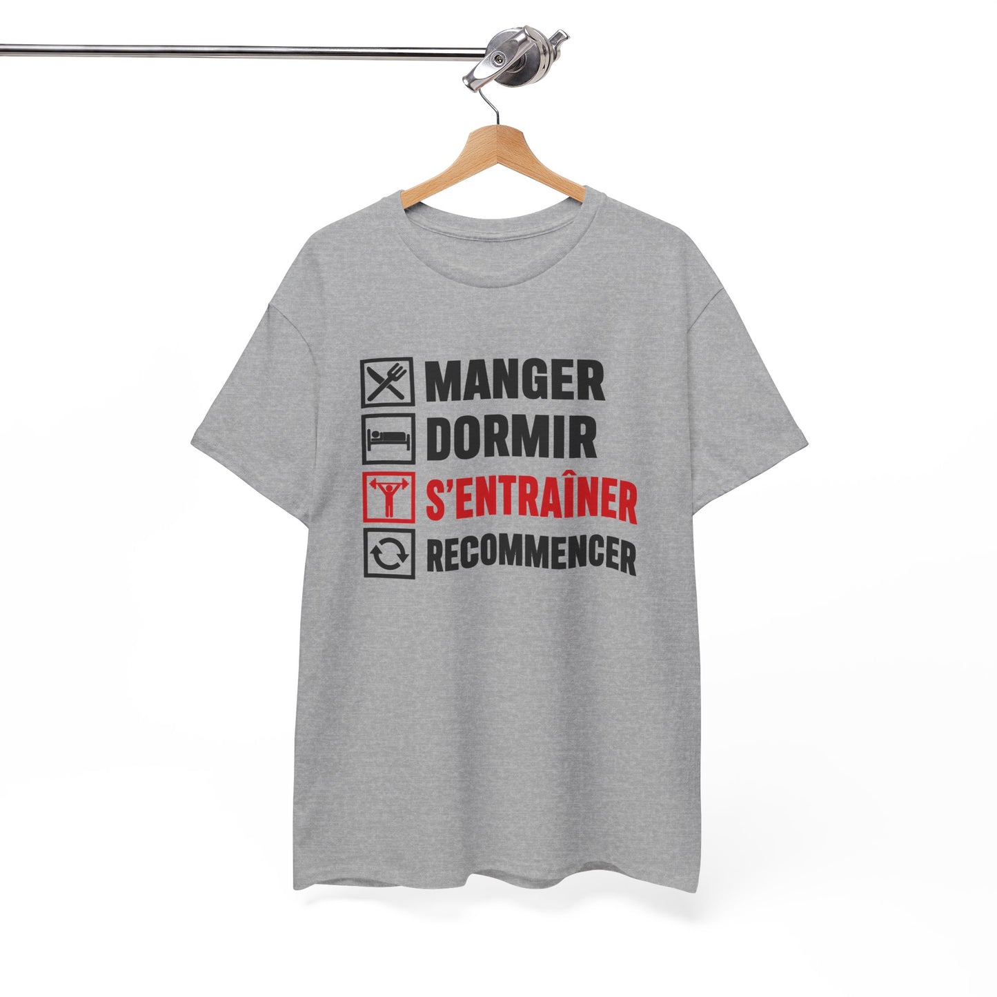T-Shirt Musculation Homme et Femme – Fitness Sport Entraînement – Salle de Muscu Haltères – Cadeau Sportif