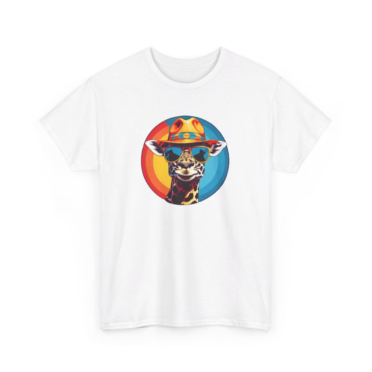 T shirt Animal Girafe avec Lunettes - Design Original idée cadeau tee shirt pour homme et femme