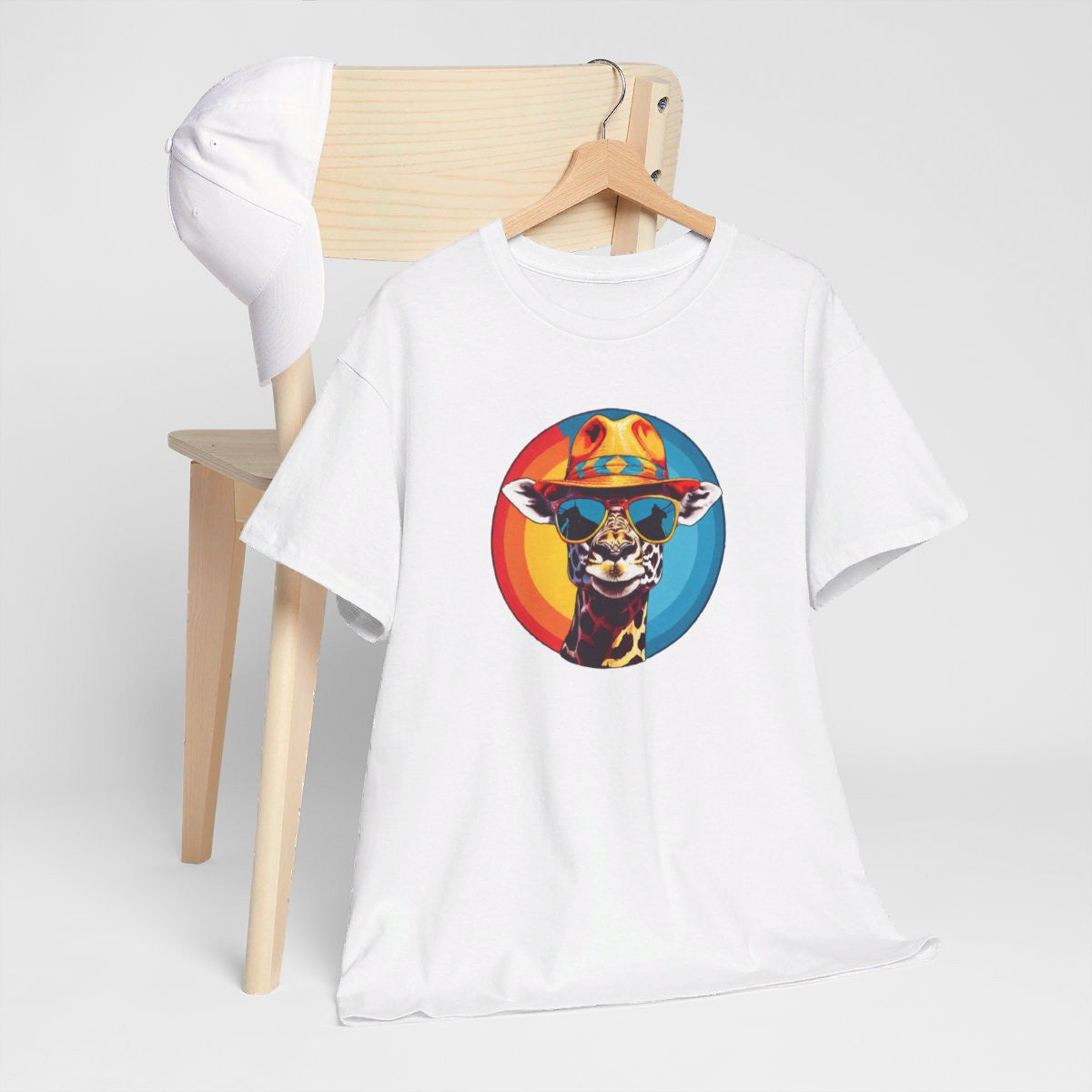 T shirt Animal Girafe avec Lunettes - Design Original idée cadeau tee shirt pour homme et femme