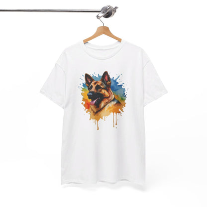 T shirt animal Berger Allemand Coloré - Design Unique idée cadeau tee shirt pour homme et femme
