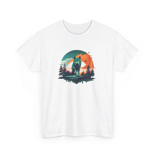 T shirt animal Loup Sauvage - Design Puissant cadeau tee shirt pour Homme et Femme
