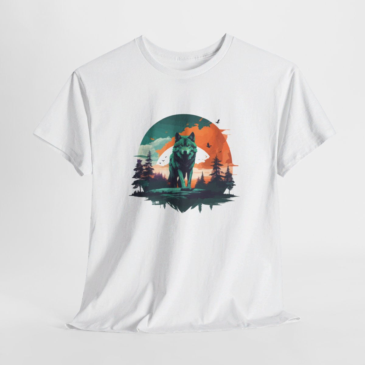 T shirt animal Loup Sauvage - Design Puissant cadeau tee shirt pour Homme et Femme