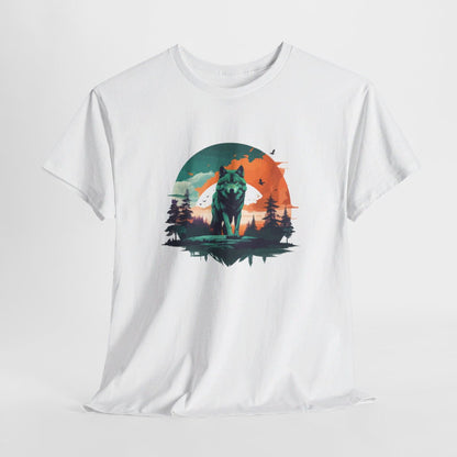 T shirt animal Loup Sauvage - Design Puissant cadeau tee shirt pour Homme et Femme