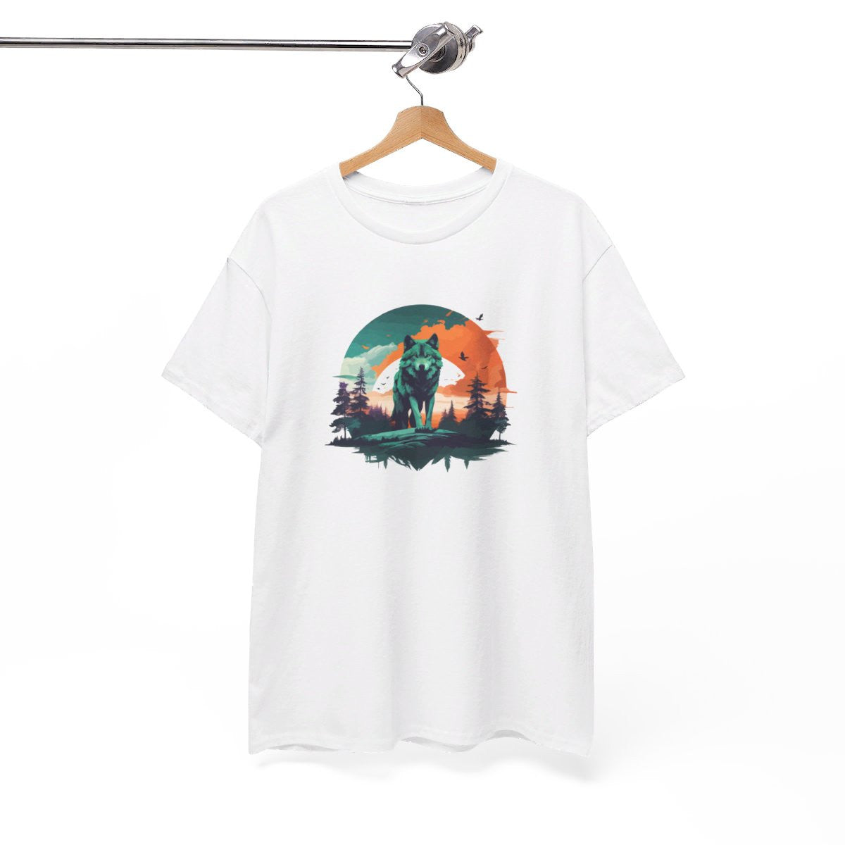 T shirt animal Loup Sauvage - Design Puissant cadeau tee shirt pour Homme et Femme