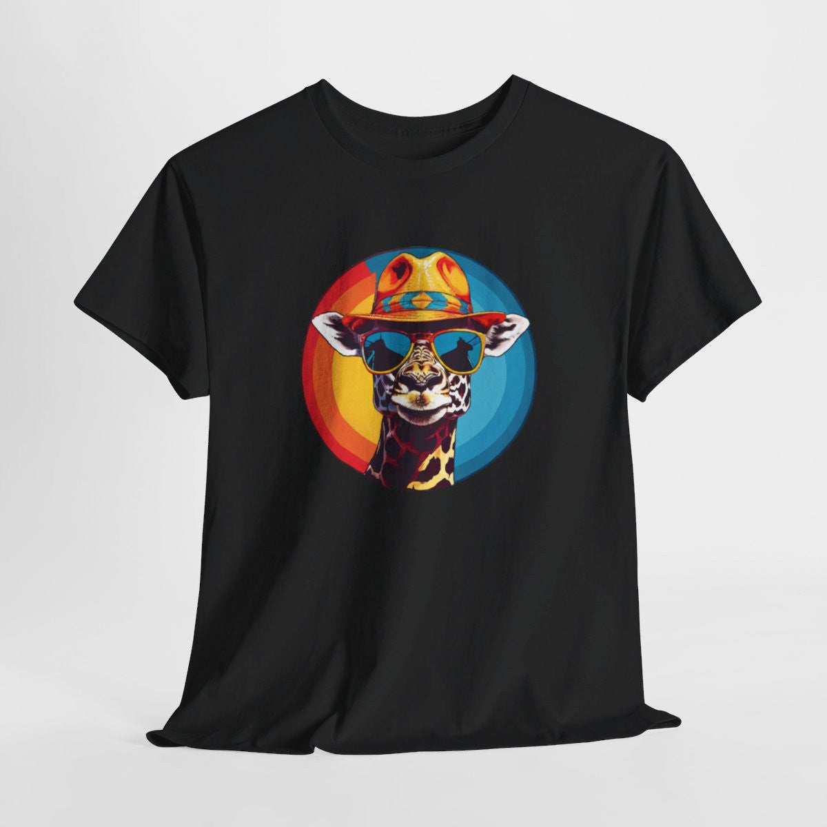 T shirt Animal Girafe avec Lunettes - Design Original idée cadeau tee shirt pour homme et femme