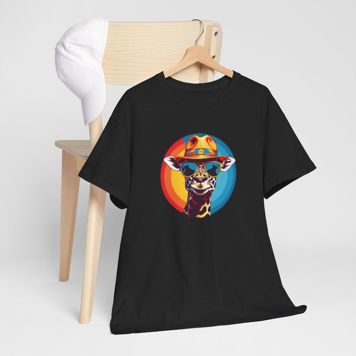 T shirt Animal Girafe avec Lunettes - Design Original idée cadeau tee shirt pour homme et femme