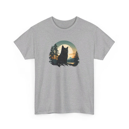 T shirt Chat Noir animal - Design Mystique -idée cadeau tee shirt pour Homme et Femme