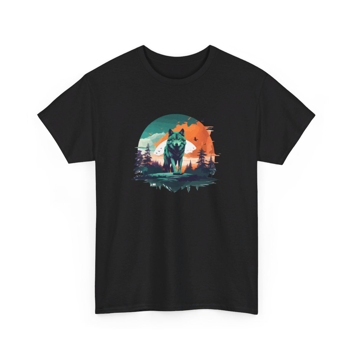 T shirt animal Loup Sauvage - Design Puissant cadeau tee shirt pour Homme et Femme