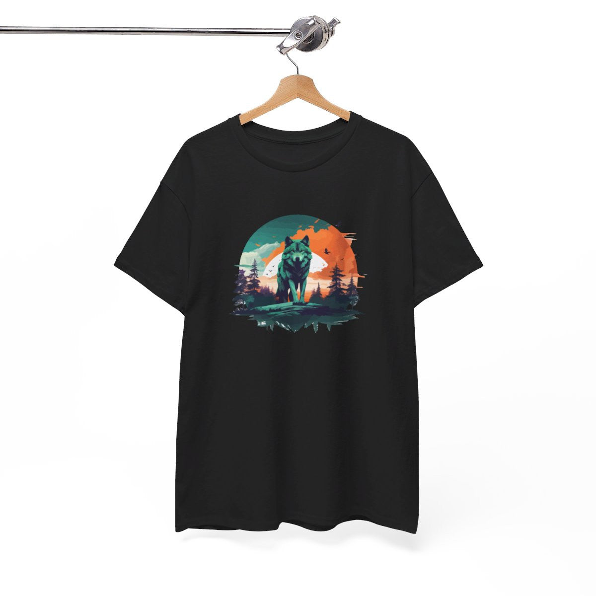 T shirt animal Loup Sauvage - Design Puissant cadeau tee shirt pour Homme et Femme