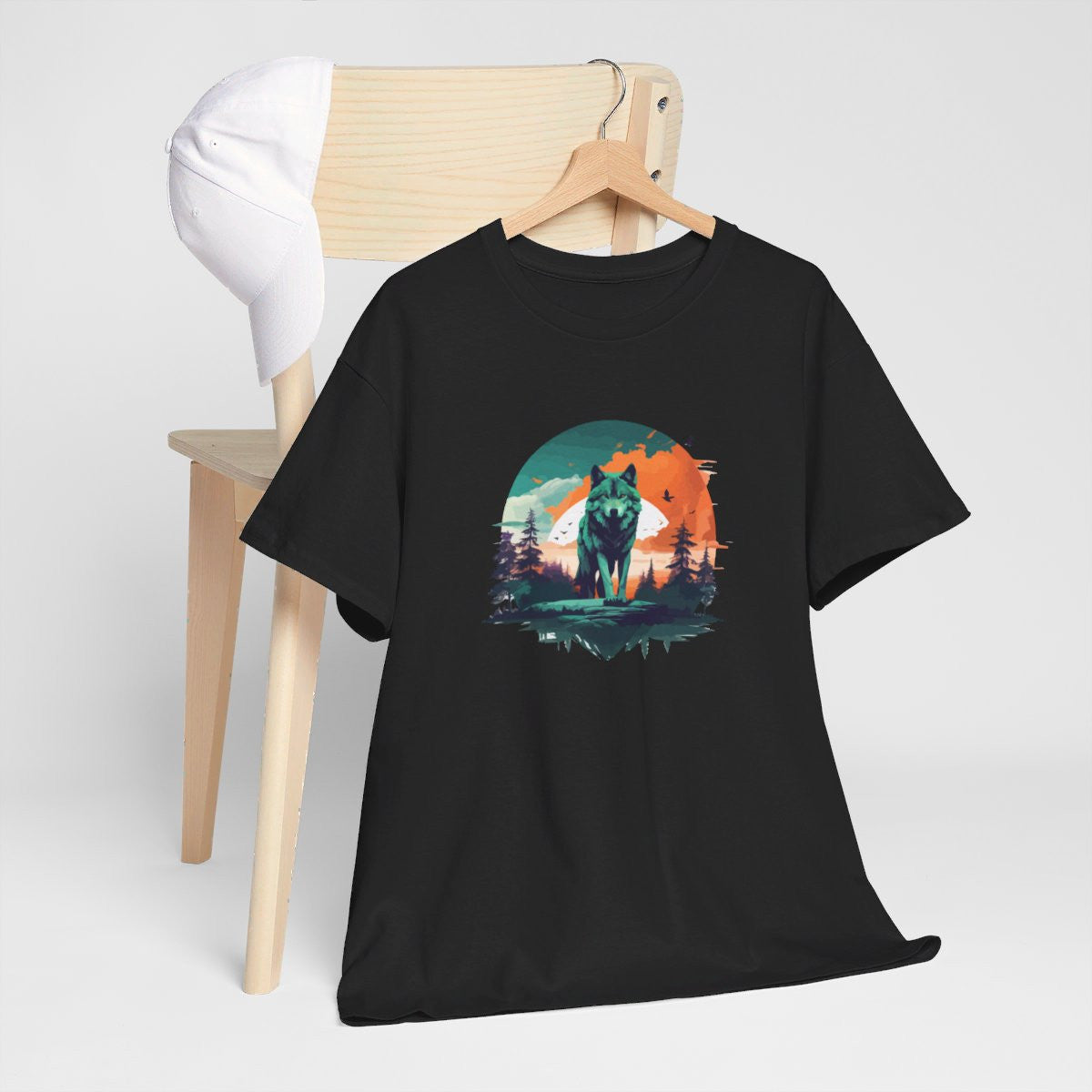 T shirt animal Loup Sauvage - Design Puissant cadeau tee shirt pour Homme et Femme