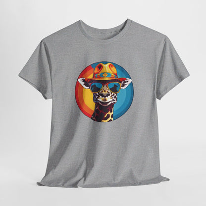 T shirt Animal Girafe avec Lunettes - Design Original idée cadeau tee shirt pour homme et femme