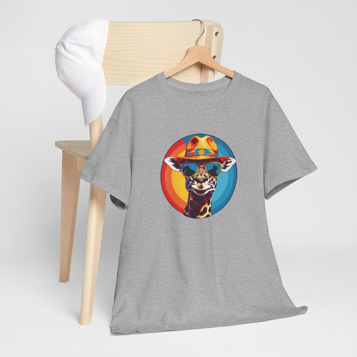 T shirt Animal Girafe avec Lunettes - Design Original idée cadeau tee shirt pour homme et femme