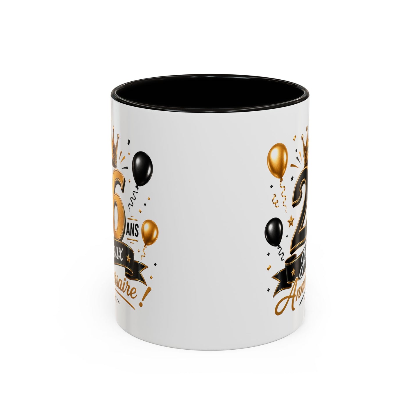 Mug Joyeux 26 Ans – Tasse Anniversaire 26 Ans – Cadeau Original pour Femme Homme – Idée Cadeau 26e Anniversaire Noir Bleu Rouge