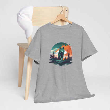 T shirt animal Loup Sauvage - Design Puissant cadeau tee shirt pour Homme et Femme
