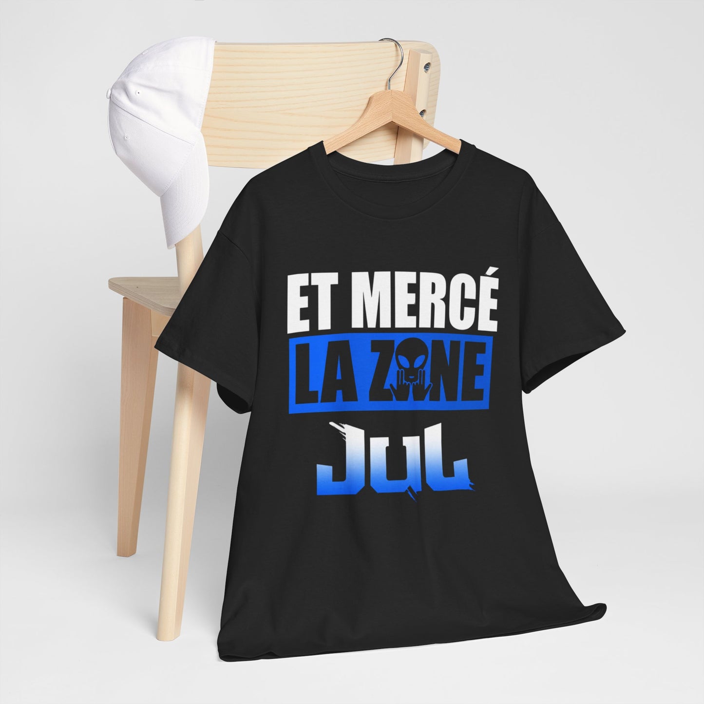 T-Shirt Merci La Zone Humour Rap Français Homme – Design Urbain Style Marseille – Tee Shirt Streetwear Fan Musique Urbaine Team Team JuL