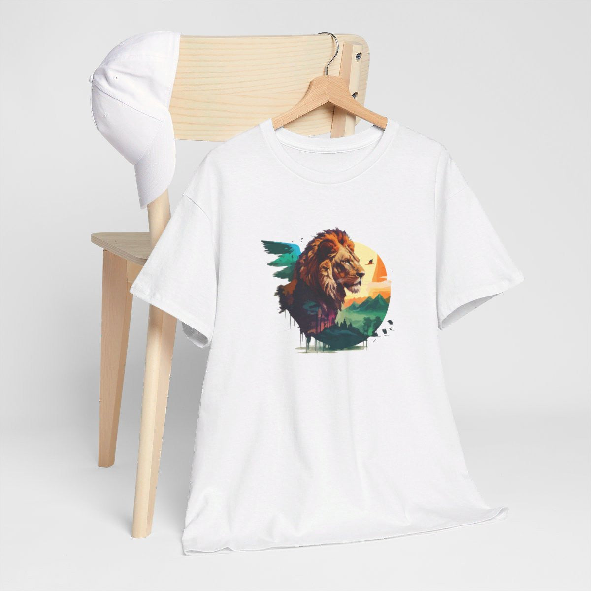 T shirt Animal Lion Royal - Design Puissant idée cadeau tee shirt pour Homme et Femme