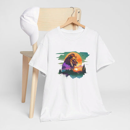 Tee shirt Animal Lion Royal - Design Puissant idée cadeau t shirt pour Homme et Femme