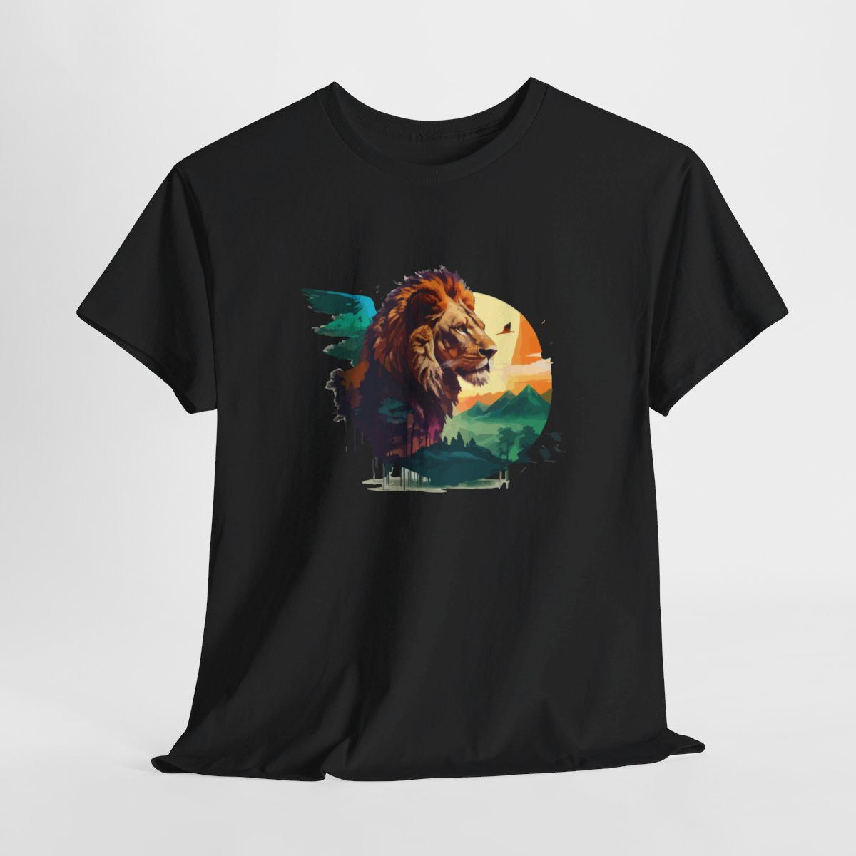T shirt Animal Lion Royal - Design Puissant idée cadeau tee shirt pour Homme et Femme