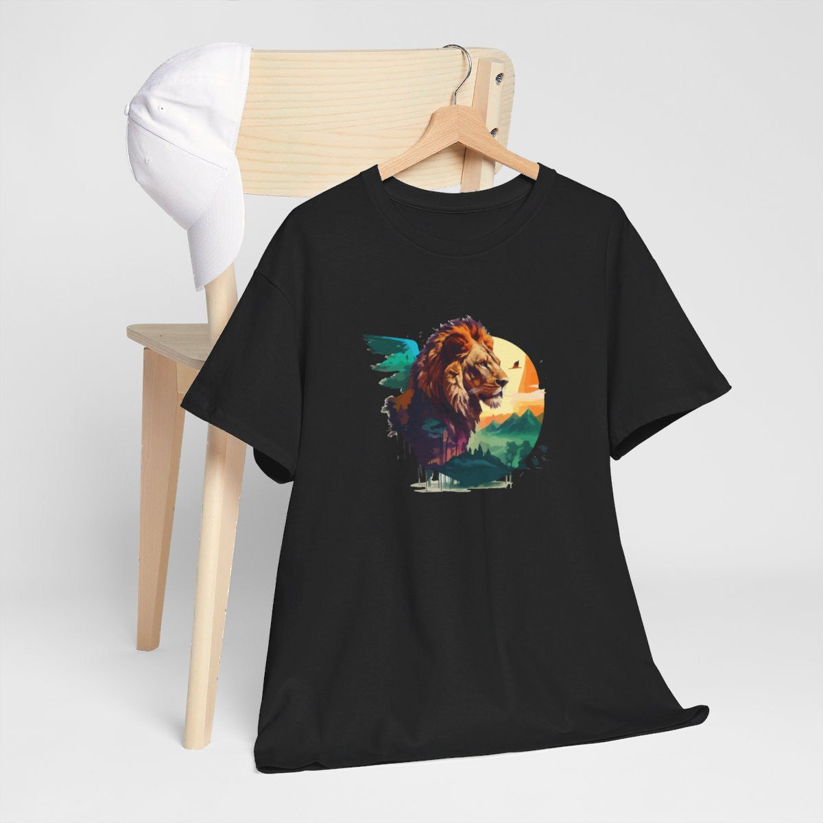T shirt Animal Lion Royal - Design Puissant idée cadeau tee shirt pour Homme et Femme