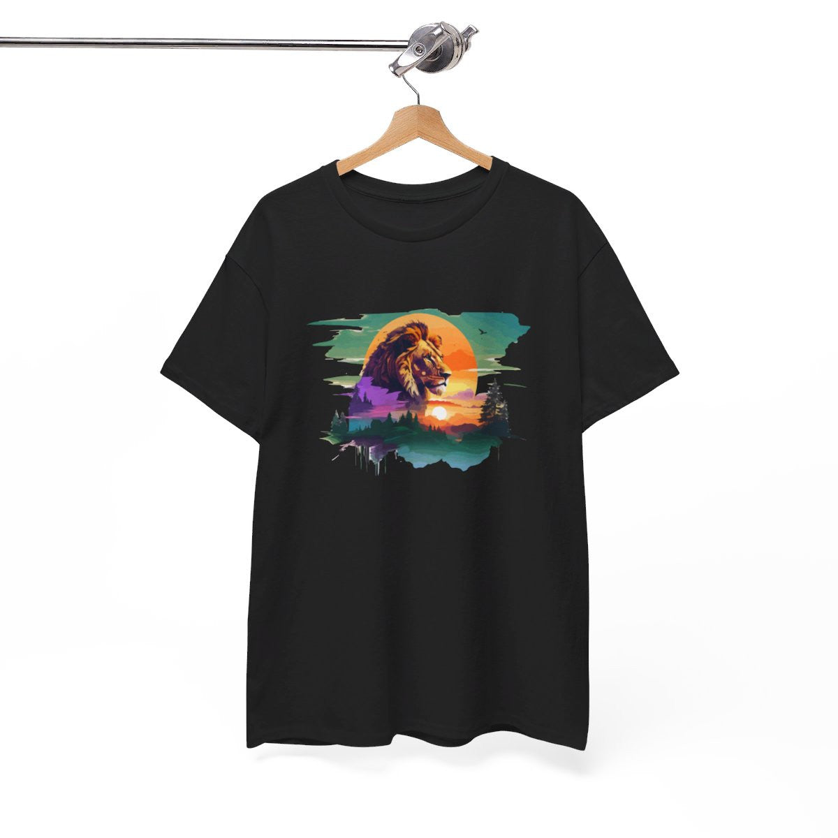 Tee shirt Animal Lion Royal - Design Puissant idée cadeau t shirt pour Homme et Femme
