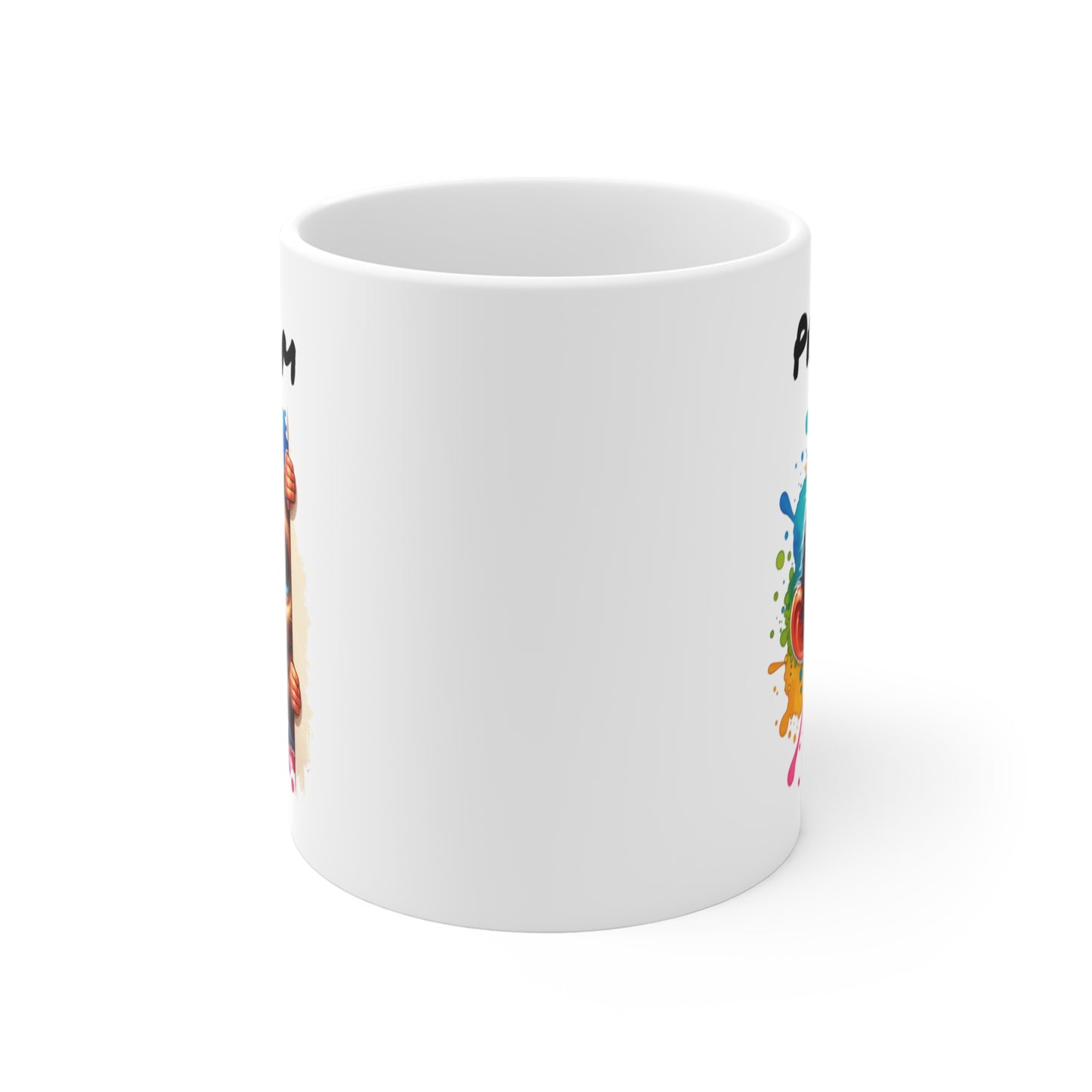 Tasse Personnalisable Singe Mignon – Mug Prénom Illustration Colorée – Cadeau Animal Tropical Rigolo 325ml