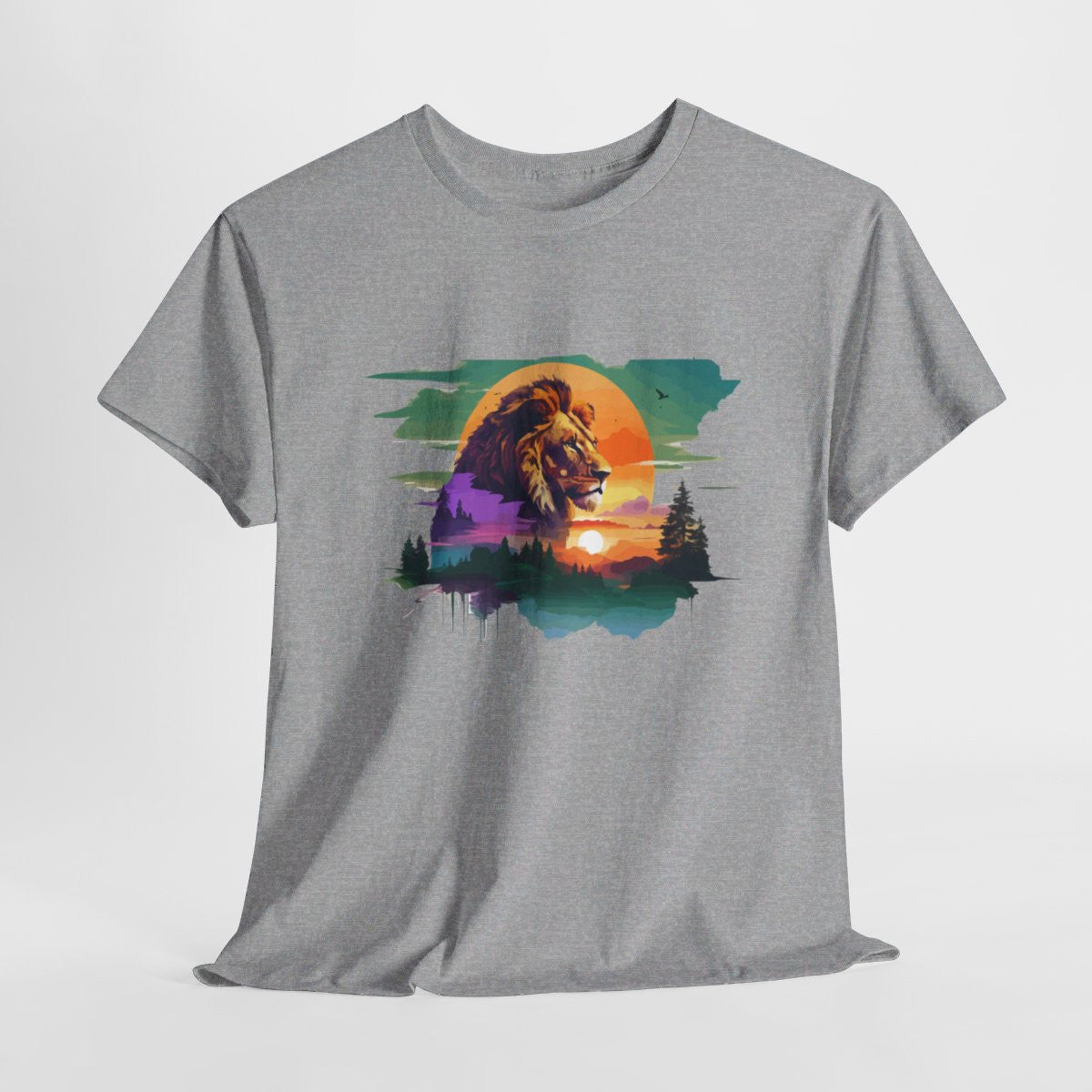 Tee shirt Animal Lion Royal - Design Puissant idée cadeau t shirt pour Homme et Femme